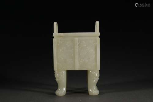 CHINESE JADE CRAVED CENSOR ,7.4X5.1X11.9CM WEIGHT 218G