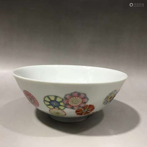 CHINESE FAMILLE ROSE PORCELAIN BOWL D13CM