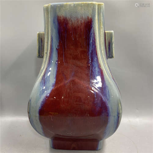 CHINESE SANG-DE-BOEUF CONG VASE, H30CM