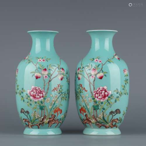 Qing Dynasty Period Of Qianlong Green Famille Rose 