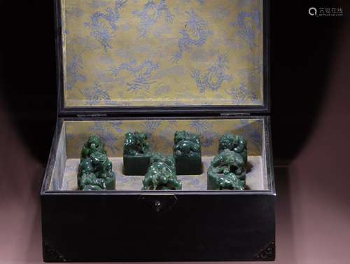 Set Of Hetian Jade Seal

, China