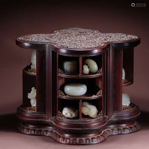Hetian Jade Box With Fifteen Pieces Of White Jades, China