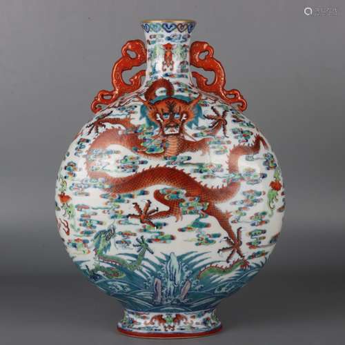 Qing Dynasty Period Of Qianlong Blue And White Doucai Porcel...