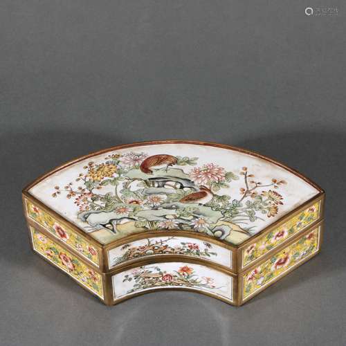 Bronze Enamel Painting Box, China