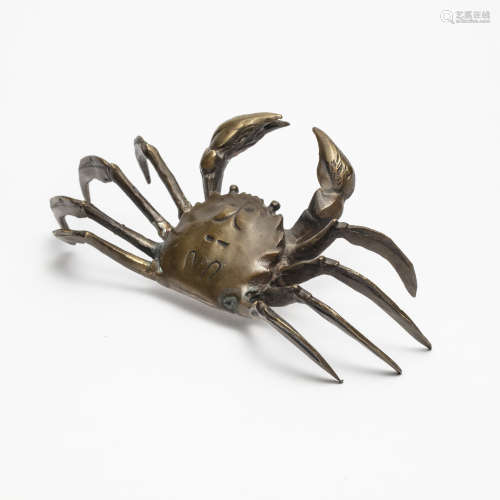 大正
(1912-1926) 铜螃蟹 盖置