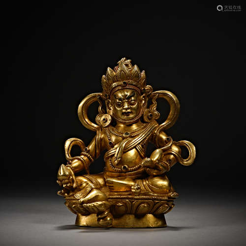 China,Qing Dynasty, Gilt Bronze , Buddha statue