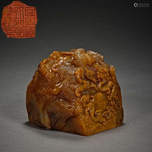 China,Qing Dynasty, Field-yellow stone, Seal