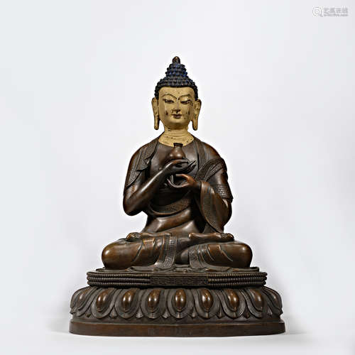 China,Qing Dynasty, bronze Buddha statue