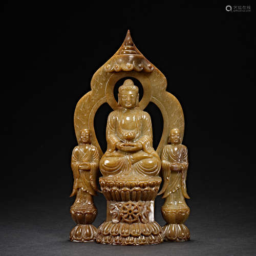 China, Tang Dynasty, Hetian Jade, Jade Buddha statue