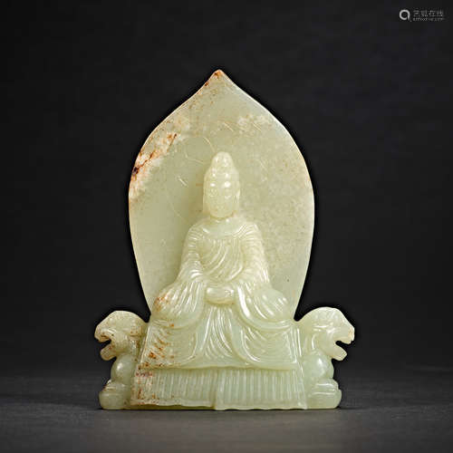 China, Han Dynasty, Hetian Jade, Jade Buddha statue