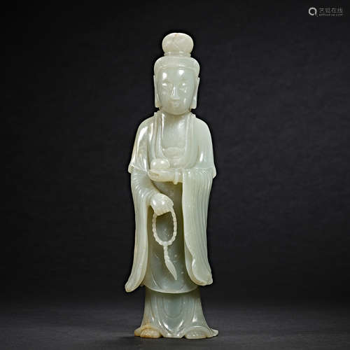 China,Qing Dynasty, Hetian Jade, Jade Buddha statue