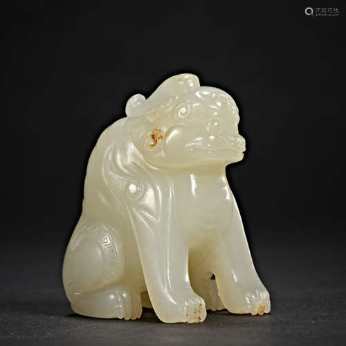 China, Ming Dynasty, Hetian Jade, Jade Beast