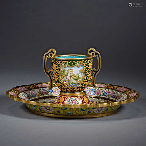 China,Qing Dynasty Qianlong, Enamel, Cup