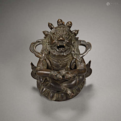 China, Qing Dynasty, Copper, Buddha statue