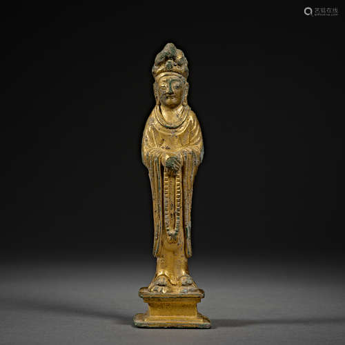 China, Liao Dynasty, Gilt Bronze , Buddha statue