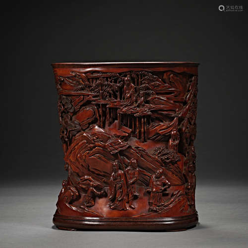 Chinese, Qing Dynasty, hollow-out carving, HUANG YANG MU, Pe...