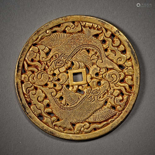 China, LiaoDynasty, Gilt Silver, Silver Coin