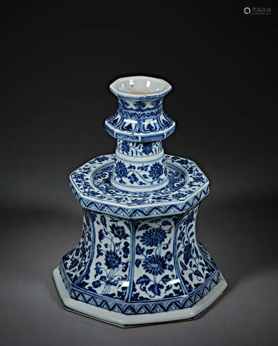 China,  blue and white,  Porcelain, Lamp