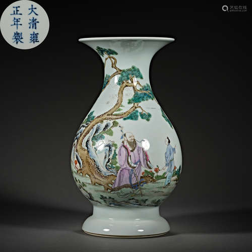 China,Qing Dynasty Yongzheng, Famille Rose , Bottle