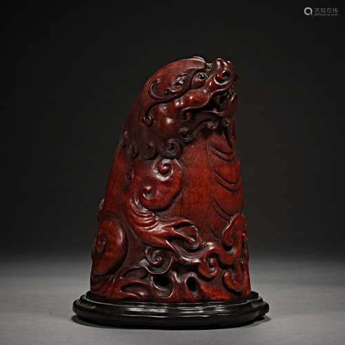 China,  modern times, bamboo carving, incense Burner