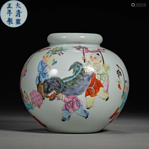 China,Qing Dynasty Yongzheng, Famille Rose porcelain, Pot