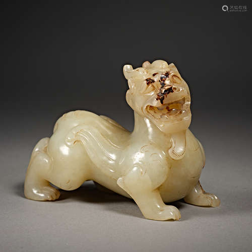 China, Han Dynasty, Hetian Jade, Beast