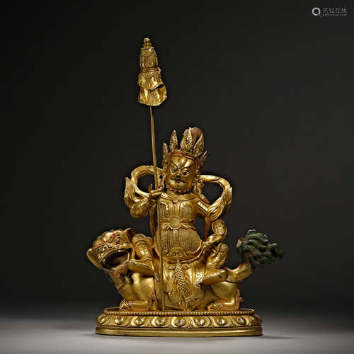 China, Qing Dynasty, Gilt Bronze , Buddha statue