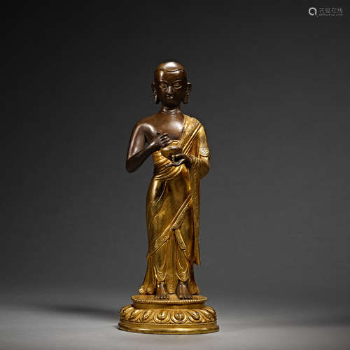 China, Qing Dynasty, Gilt Bronze , Buddha statue