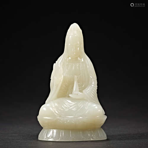 China,Qing Dynasty, Hetian Jade, Buddha statue