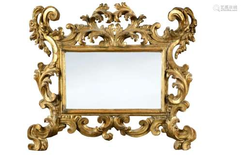A Florentine giltwood mirror, 19th century,