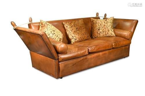 A large three-seater Knole sofa, modern,