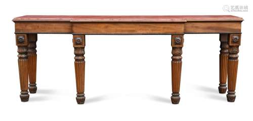 A mahogany breakfront serving table, in the manner of Gillow...