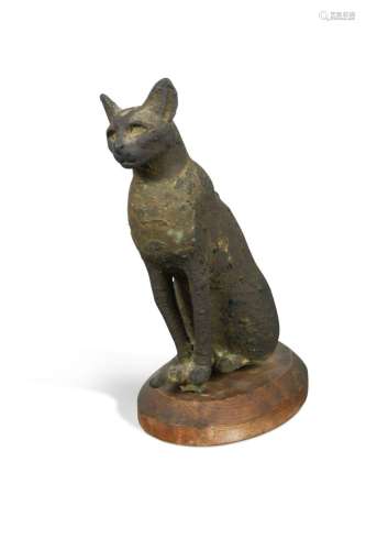 A bronze model cat [Bastet], probably Egyptian late period 6...