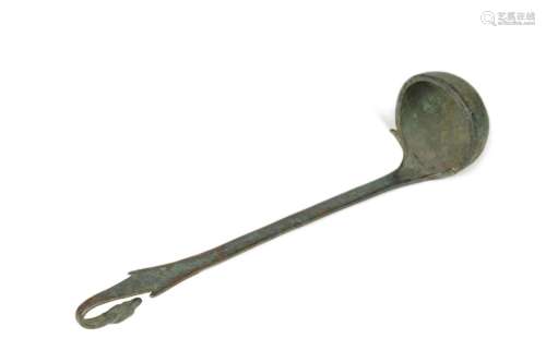 A Roman bronze temple ladle,