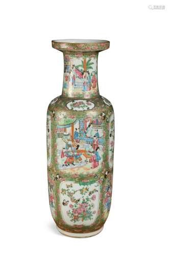A Chinese Cantonese famille rose baluster vase, late 19th ce...