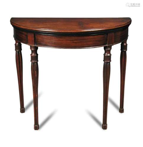 A George IV mahogany card table,