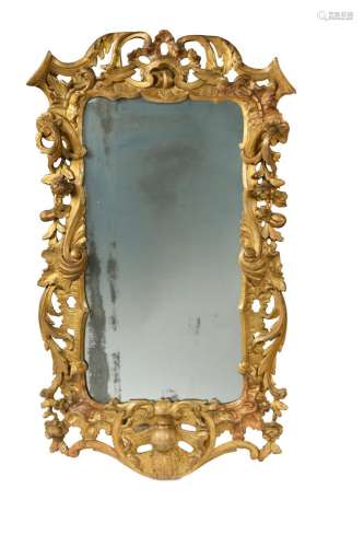 A George III style giltwood wall mirror,