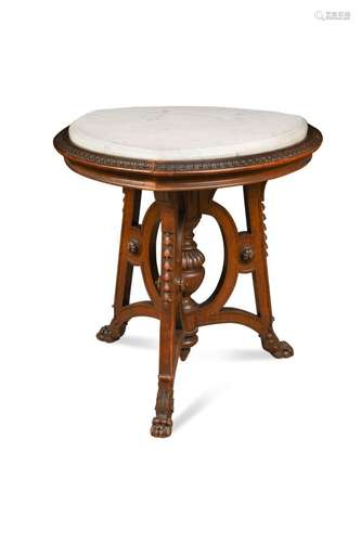 A Continental oak centre table, 19th century,