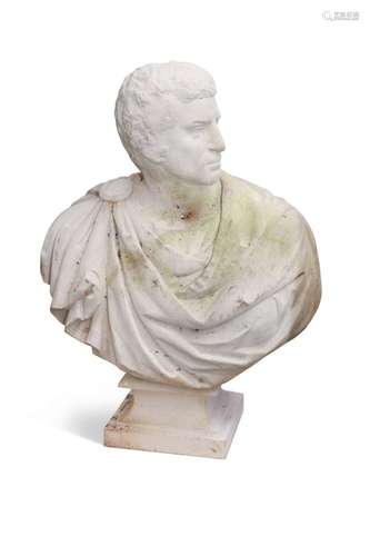 A composite marble bust of a Classical man,