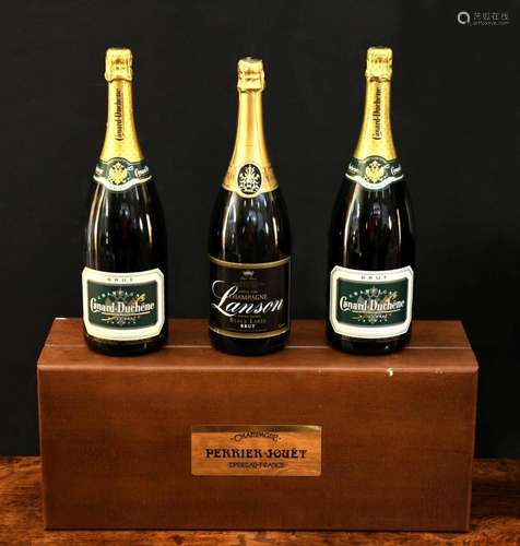 Champagne, three magnum bottles,