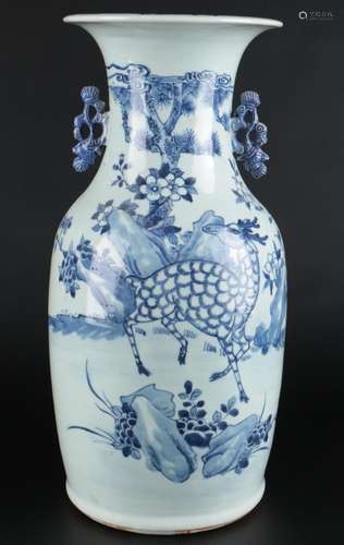 China vase Qing-Dynasty 19th century, China Balustervase,