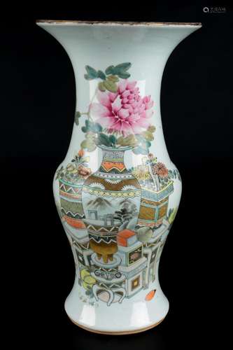 China vase Qing-Dynasty 19th century, große Balustervase,