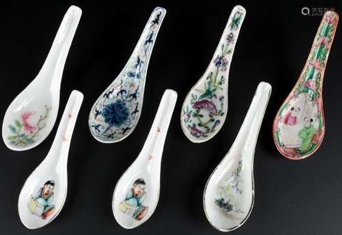 China 6 spoons, Löffel diverse Dekore,