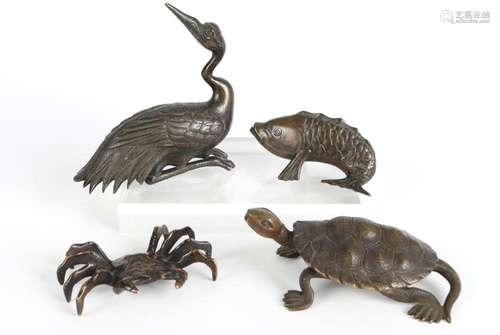 Japan bronze animal sculptures Meiji-Period (1868 - 1912), B...