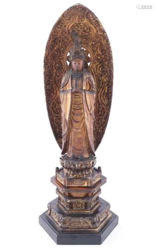 Japan Buddha 19th century, 19. Jahrhundert stehender Kannon,