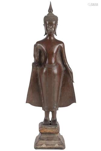 Thailand bronze buddhism sculpture Abhaya Mudra, 18th/19th c...