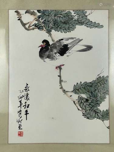 Peace Pigeon Painting Du Xiuqing