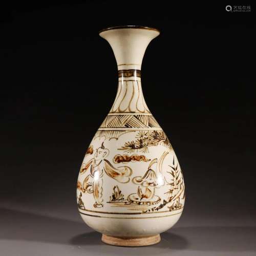A Chinese Jizhou-type Vase Yuhuchunping