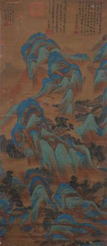 A Chinese Scroll Painting Signed Wu Zhen