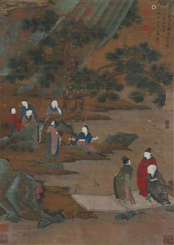 A Chinese Scroll Painting Signed Li Gonglin